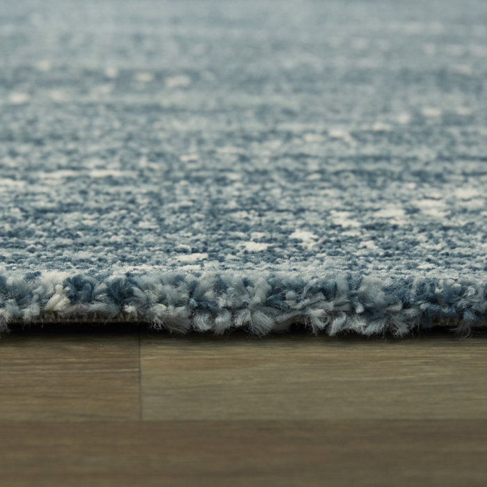 Mercury Row® Beveridge Performance Blue Rug & Reviews Wayfair